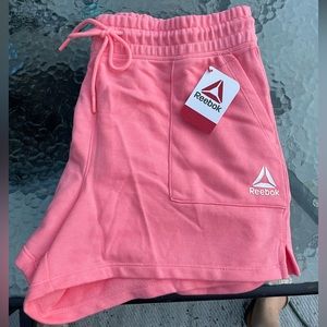 NWT Large Pink Reebok Relaxed Shorts With Pockets